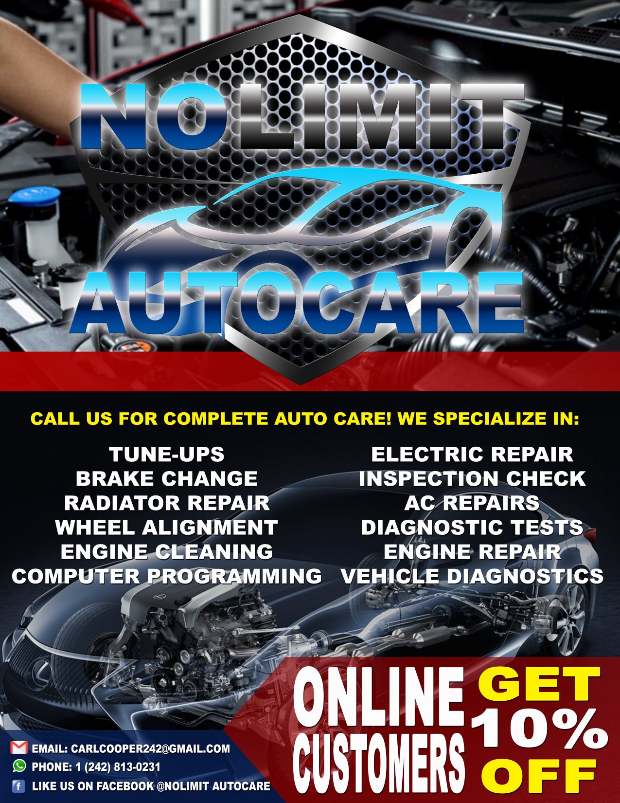 No Limit Autocare Flyer